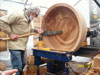 Woodturning lathe steinert maximo in action...